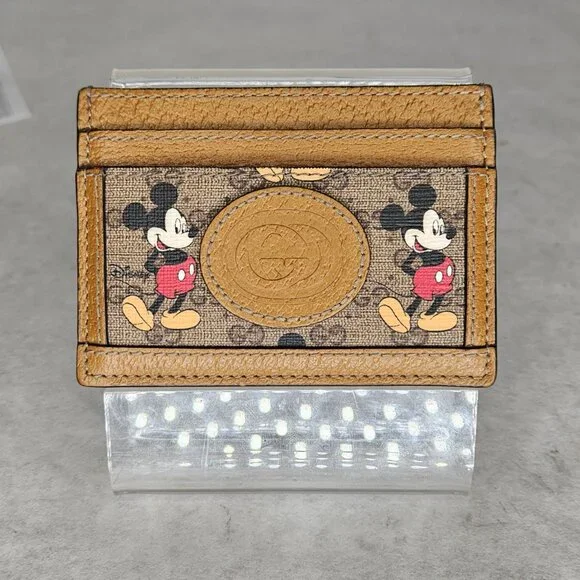 Card Holder Gucci Wallet Mickey Gucci Mickey Mouse GG Supreme